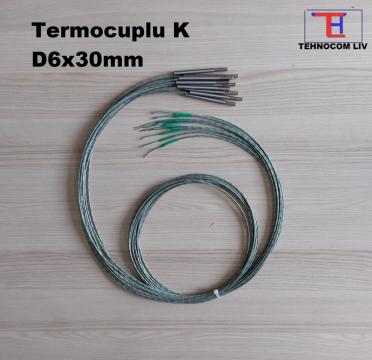 Rezistenta senzor thermocuplu K (Cr-Al) D6XL30mm de la Tehnocom Liv Rezistente Electrice, Etansari Mecanice