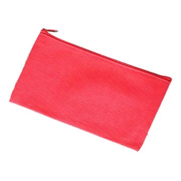 Penar cu fermoar, geanta cosmetice, rosu, 21x11 cm