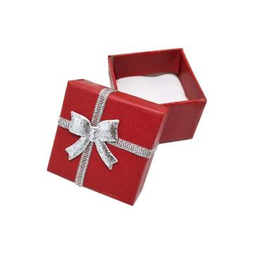 Cutie pentru cadouri cu fundite, rosu, 4 cm x 4 cm x 3 cm de la Dali Mag Online Srl