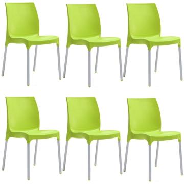 Set 6 scaune curte Raki Sunny culoare verde 44x57xh82cm