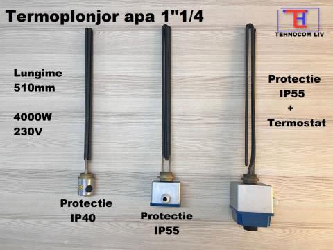 Termoplonjoare incalzire apa de 1-1/4", 8 4000W de la Tehnocom Liv Rezistente Electrice, Etansari Mecanice