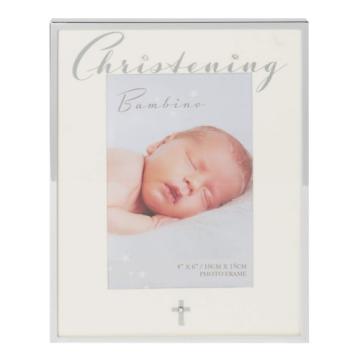 Rama foto margini argintate Christening Bambino by Juliana