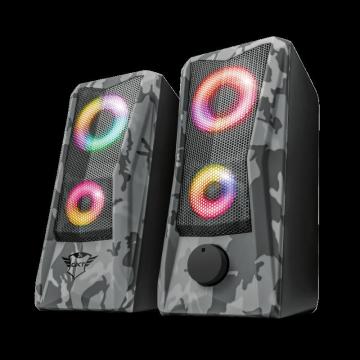 Boxe stereo GXT 606 Javv RGB-Illuminated 2.0, 6W, camuflaj de la Risereminat.ro