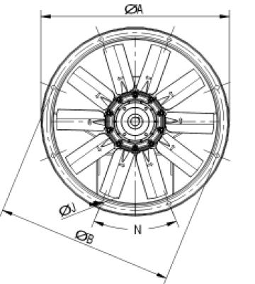 Ventilator axial evacuare fum HB 35 T2 1/2 de la Ventdepot Srl