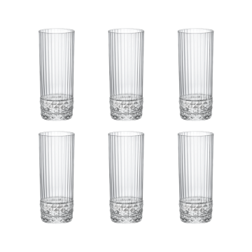 Set 6 pahare cocktail Bormioli Rocco America Long Drink de la Kalina Textile SRL