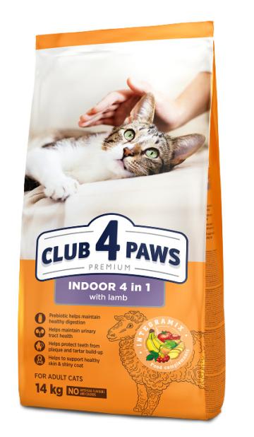 Hrana pisici adulte Indoor cu Miel14kg - Club 4 Paws de la Club4Paws Srl