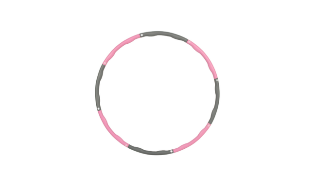 Cerc hula hoop / ham pentru gat S-Sport, 100 cm Pink