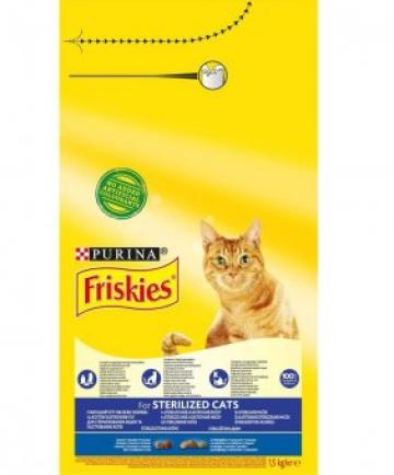 Hrana uscata pisici Purina Friskies Pisici Sterile 1.5 kg de la Supermarket Pentru Tine Srl