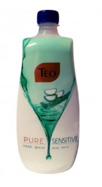 Sapun lichid Teo 800ml Pure Sensitive, Aloe Vera, rezerva