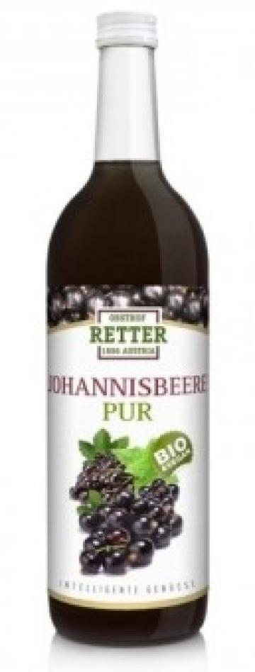 Suc de coacaze negre pur bio 750 ml Retter