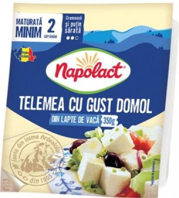 Telemea cu gust domol din lapte de vaca Napolact 350g de la Supermarket Pentru Tine Srl