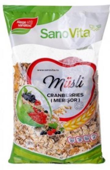 Musli cu merisoare SanoVita 400g de la Supermarket Pentru Tine Srl