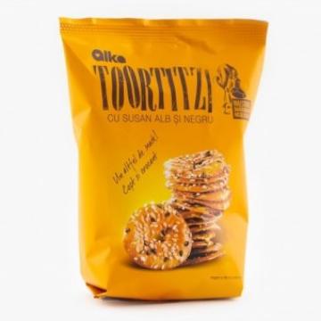 Snack Toortitzi cu susan alb si negru, 80g