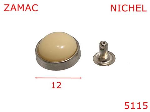 Ornament semisferic -12 mm zamac bej 10A4 5115