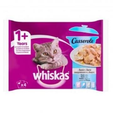 Hrana umeda Whiskas Casserole Peste 4x85g