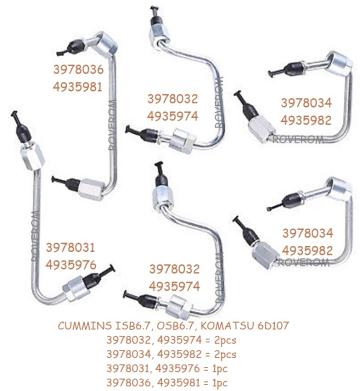 Conducte injector Cummins ISB6.7, OSB6.7, Komatsu 6D107