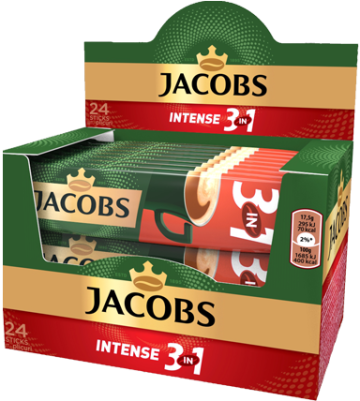 Cafea instant plic Jacobs 3in1 Intense Mix 24 buc