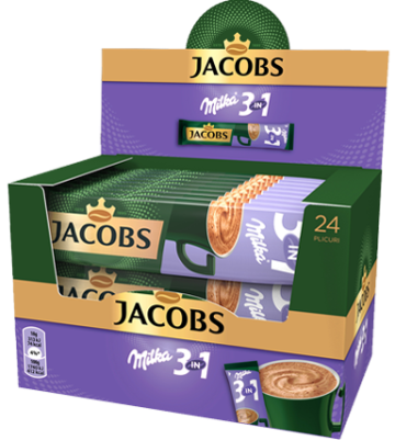 Cafea instant plic Jacobs 3in1 Milka Mix 24buc de la KraftAdvertising Srl