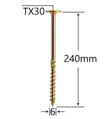 Surub dulgherie cap plat 6x240 - 100buc/cutie de la Marisim Total Instal Srl