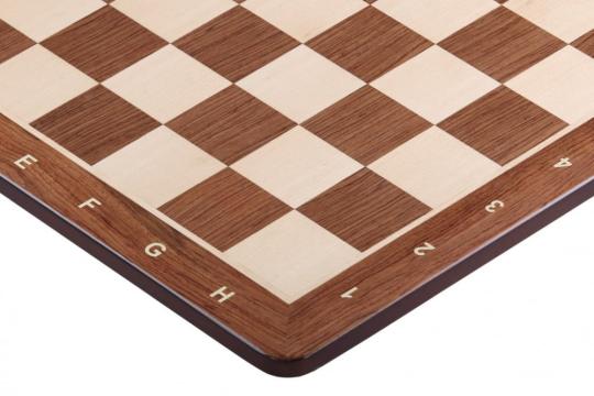 Tabla de sah din lemn padauk, 48 x 48 cm, patrat 50mm de la Chess Events Srl