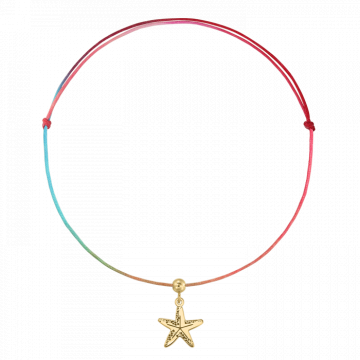Bratara pentru picior din snur multicolor, stea de mare de la Atelier Lolit Srl