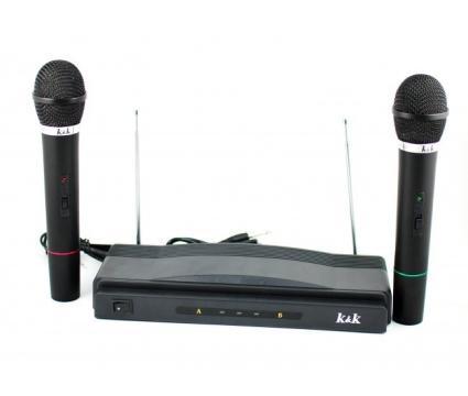 Set 2 microfoane wireless semiprofesionale K&K AT-306