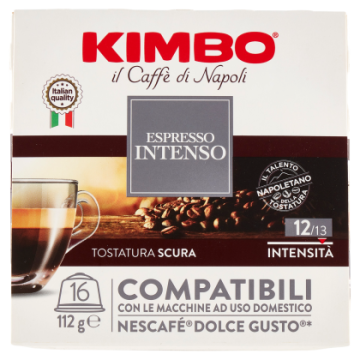 Cafea capsule compatibile Dolce Gusto Kimbo Intenso, 16x7g de la Emporio Asselti Srl