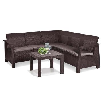 Canapea de colt relaxanta Corfu cu masa Rosario maro de la Leziter Kft.