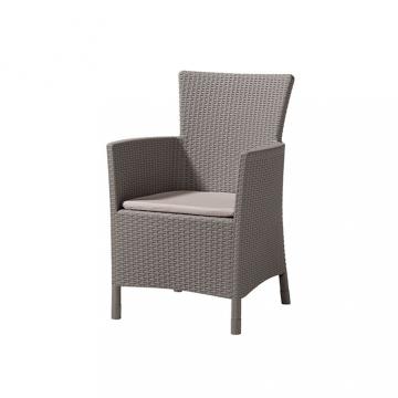 Scaun de gradina Iowa, culoare cappuccino, cu perna nisip de la Leziter Kft.