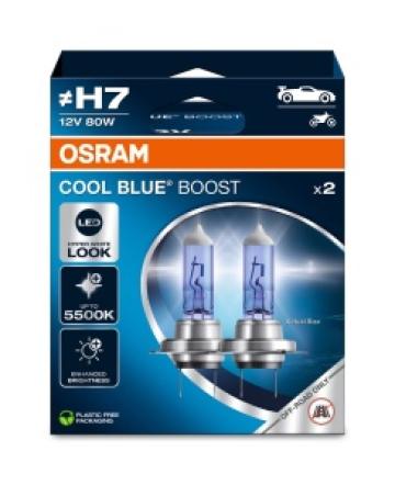 Set Becuri H7 80W Osram Cool Blue Boost Offroad