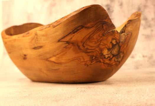Fructiera / salatiera din lemn de maslin 33 x 15 cm