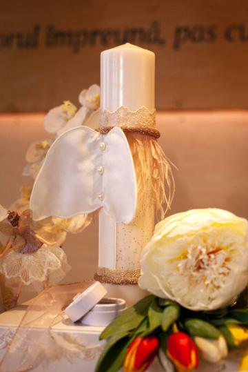 Lumanare botez A11 - Auriu de la Andreeatex