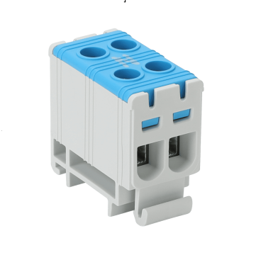 Clema de derivatie Flea 16/2K albastra | fixare pe sina DIN