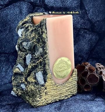 Lumanare parfumata artizanala, ceara palmier, aroma mixta de la Myri Montaggi Srl