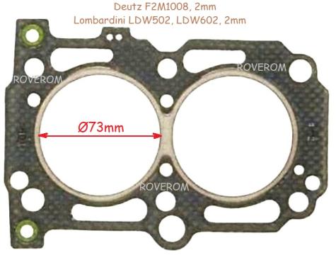 Garnitura chiuloasa Deutz F2M1008, Lombardini LDW502, LDW602