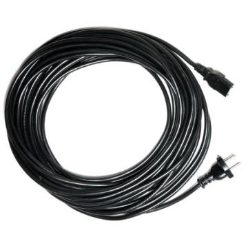 Cablu alimentare negru 15 m cu mufa de conectare
