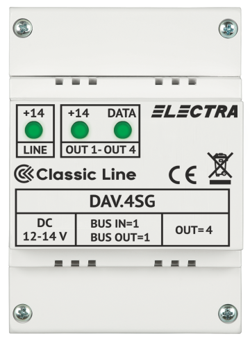 Doza derivatie video Classic 4 iesiri ~ conectori cu surub de la Electra Instal SRL