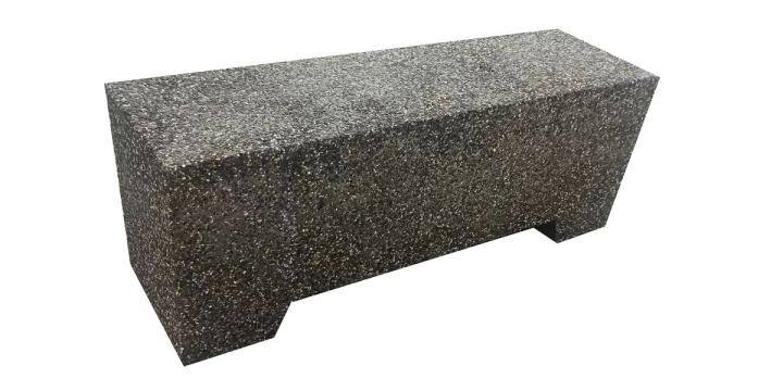 Banca din beton cu aspect de piatra de rau 120x45x35 cm