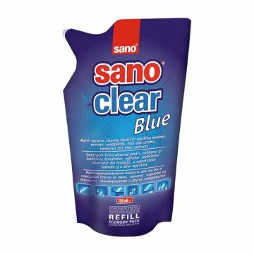 Solutie de curatat geamuri Sano Clear Blue rezerva 750ml de la D.R.S. Birotic Distribution S.r.l.