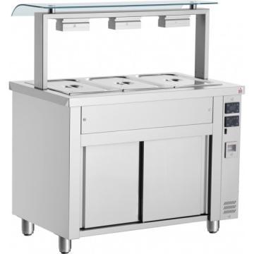 Bain marie cu dulap de inox 3 x GN 1/1 de la Clever Services SRL