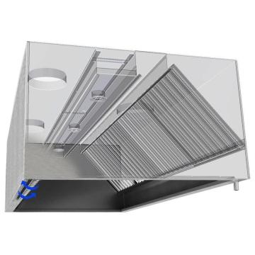 Hota inox cubica de perete cu inductie 900 mm