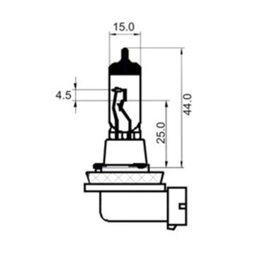 Bec far H11 12V 55W PGJ19-2 White SCT