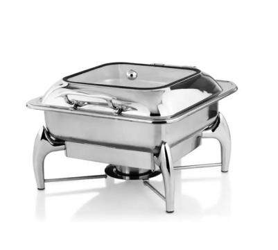 Chafing dish inox cu 1 tava, dimensiuni 40x44x30 cm