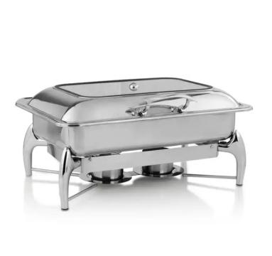 Chafing dish inox cu 2 tavi, dimensiuni 58x44x18 cm