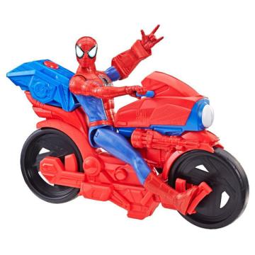 Figurina Titan Hero Series Marvel Spider-Man cu Power Bike de la Novator Impex Srl
