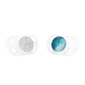 Suzeta 0-6m Twistshake Marble Blue Grey, 2 buc. de la Stiki Concept Srl