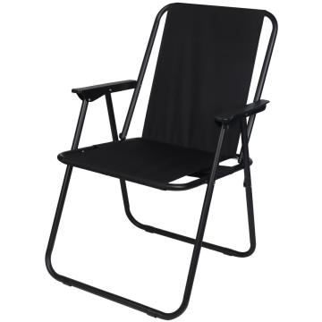 Scaun de camping cu cotiere 52x44x75cm pliabil negru de la Anarelle Srl