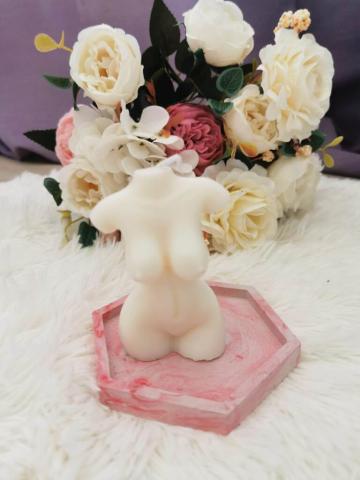Lumanare bust dama de la Flower Power Gift