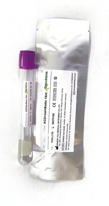 Eprubeta vacuum, ACD+ gel+ biotina, 15ml, 10 x PRP Rejuvinov de la Quick Pharma Srl