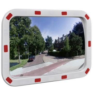 Oglinda de trafic convexa dreptunghiulara, 40 x 60 cm